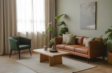 Brown and Green Combination Furniture