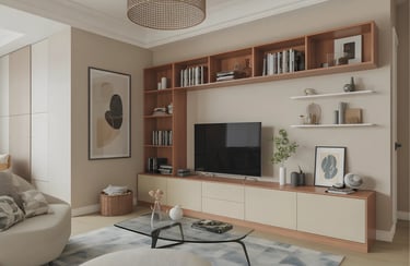Living Room with Smart Storage