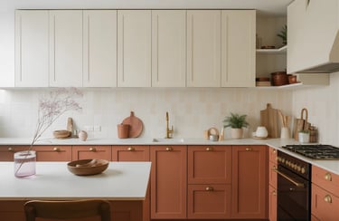 Terracotta & Cream colors in kitchen