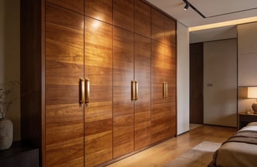 Teak wardrobe for a premium finish