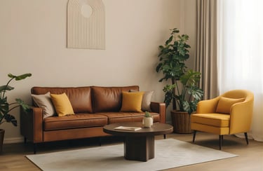 Brown and Yellow Colour Combination Furniture