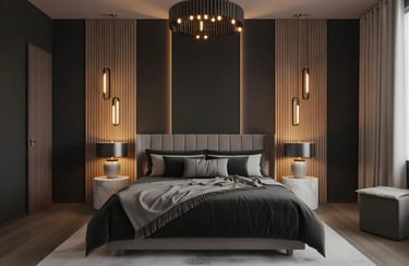 Black & Gold Glam Bedroom
