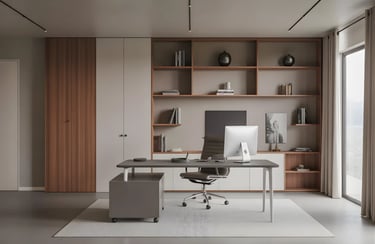 Add Warmth with Wooden Textures and Accents in office