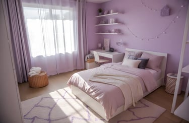 Kids Bedroom in Lavender Mist