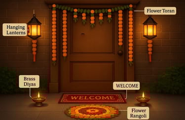Entrance Decoration Ideas for Diwali