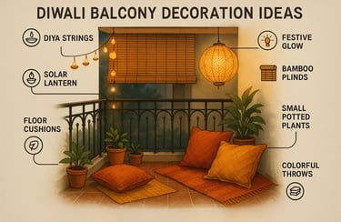 Balcony Decoration Ideas for Diwali