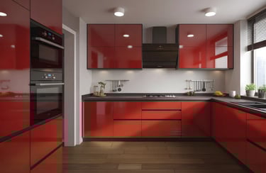 Got a south-east facing kitchen? Go for red! in kitchen