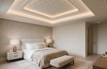 false ceiling with soft lighting