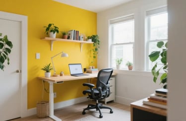 Bold Accent Wall Office