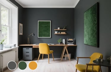 Charcoal + Olive + Mustard