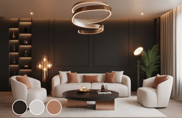 Coal Black + Warm White + Bronze