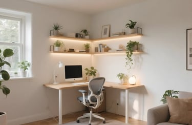 Corner Home Office Design