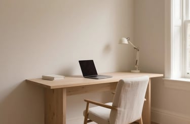 Elegant Neutral Workspace