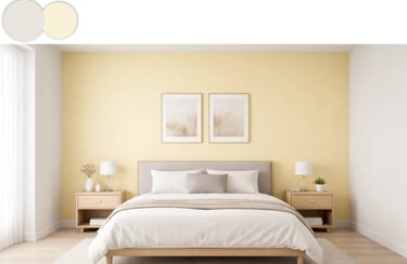 grey and pastel yellow