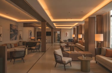 hospitality inspired office interiors