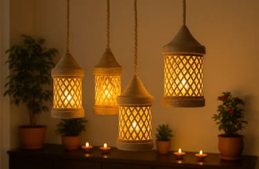 made of bamboo or jute