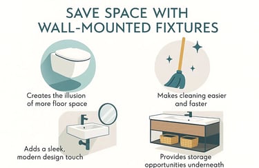 Wall-Mounted Fixtures Help Save Space