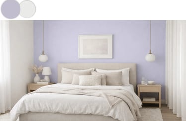 lavender and off white