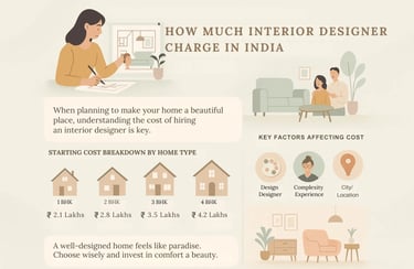 how much interior designer charge in india