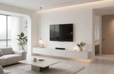 minimalist floting tv units