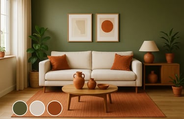 Olive Green + Cream + Terracotta