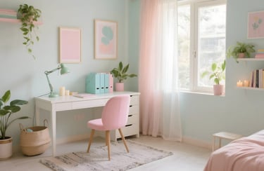 Pastel-Themed Office