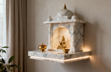 premium floating mandir unit