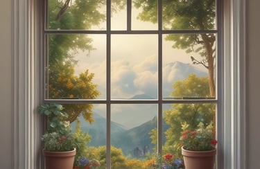 A view through a window into the outdoors representing the "window of tolerance."