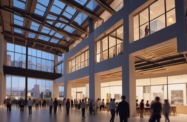 A group of people seated in a cozy room listening to a speaker.