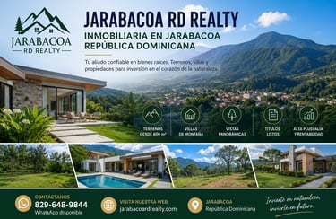 Jarabacoa RD Realty inmobiliaria en Jarabacoa República Dominicana. Terrenos, villas y oportunidades