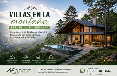 Villas en la Montaña República Dominicana,una de las inversiones más atractivas del mercado