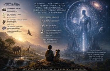 Surviving Contact with Higher-Dimensional Beings Without Becoming Their Food, Tools, or Worshippers.