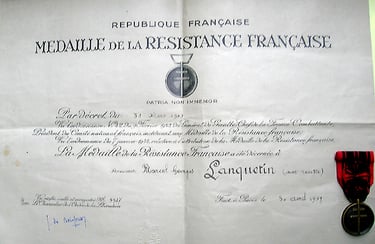 médaille de la résistance M Lanquetin