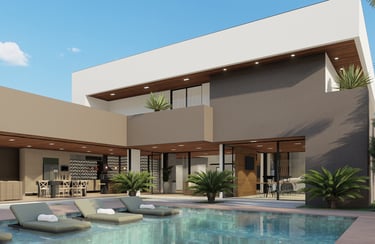 piscina minimalista arquitetura moderna