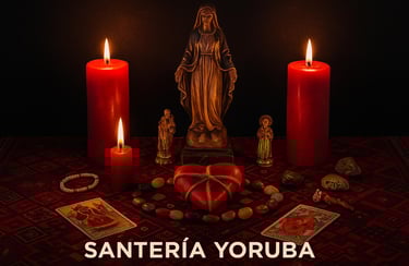 amarre de amor con Santería Yoruba. Altar de alto poder energético para reconciliaciones amorosas