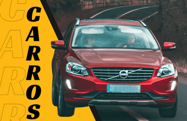 Carro vermelho em estrada — plano de rastreador veicular para carros particulares em Viamão