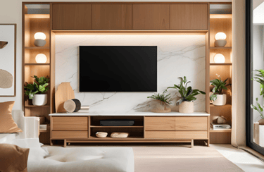 White Marble TV Unit
