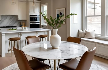 Round Marble Dining Table Design