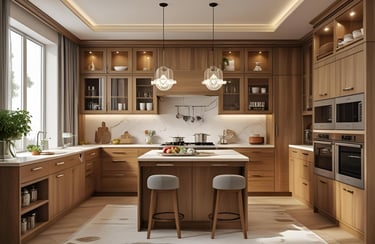 Functional Islands and Smart Storage Kitchen