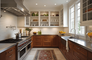 Kitchen Furniture Design with Stainless Steel Countertops
