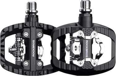 ROCKBROS Mountain Bike Pedals MTB Pedals, Nylon Flat Pedals with Non-Slip Nails, Sealed Bearing Clip
