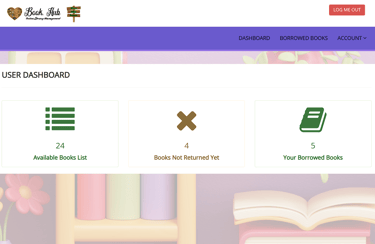 Library Management System - User Dashboard page