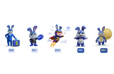 Blue Bunny Family