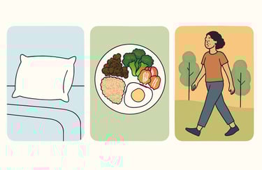 Hábitos simples e acessíveis para o cotidiano: sono, alimentação barata e caminhada para emagrecimen