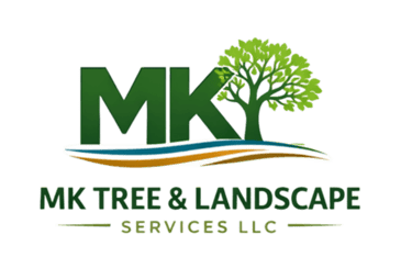 MK Tree & Landscape Services LLC logo featuring a green tree and professional landscaping typography.