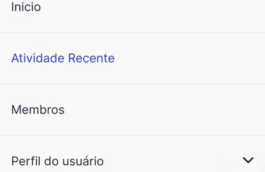 atividade recente