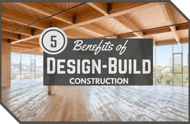 a sign that says benefits of design-build construction