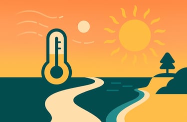 Mallorca Unlocked – illustrazione minimalista che evoca una strategia contro il caldo.