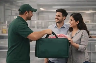 Maintaining freshness and hygiene during meat delivery”
