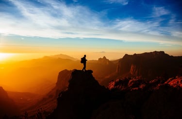 Paisaje natural de Gran Canaria al atardecer